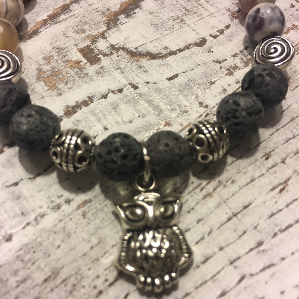 Hooty Owl Essential Oil Diffuser Bracelet